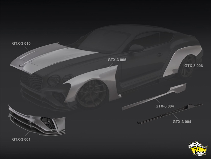 Аэродинамический обвес на Бентли (Bentley) GT Continental от тюнинг ателье ONYX (Оникс)