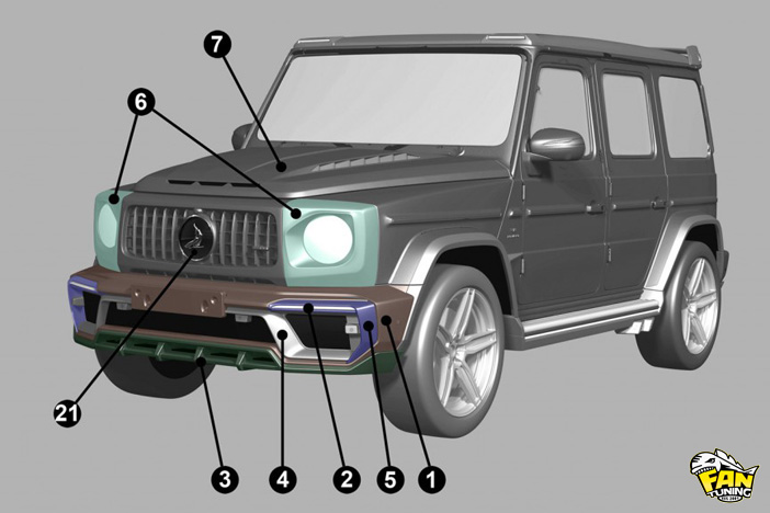 Аэродинамический обвес Top Car Inferno на Мерседес (Mercedes) G W463a