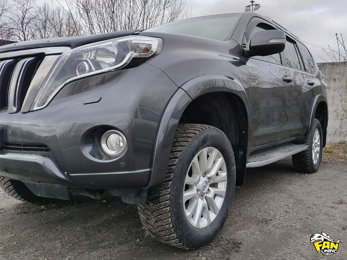 Подгонка и установка расширителей колесных арок на Тойоту Прадо (Toyota Prado) 150